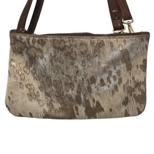 Cowhair shoulder crossbody bag Myra look a like purse genuine leather